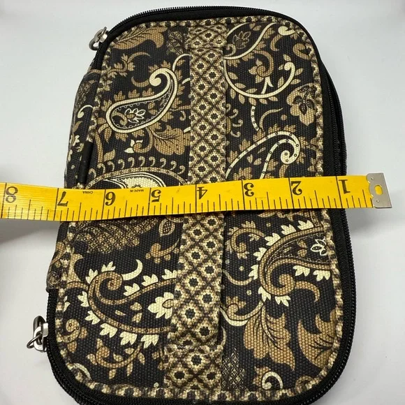 Vintage Fossil Black and Gold Patterned Cosmetics Case Bag - Picture 10 of 10